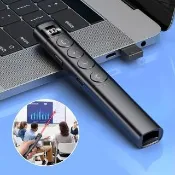【YOMAX】S7 多功能磁吸數顯雷射翻頁筆 專業輕薄雷射簡報筆/雷射筆 PPT 遙控筆 講課筆 即插即用 新年禮物