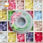 【DIY串珠】🍥【夏日清涼】鈴蘭風鈴花玻璃串珠材料diy手工手鍊散珠飾品配件串珠diy配件材料散珠