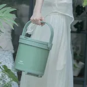 【THERMOS 膳魔師】森活綠境不鏽鋼真空保溫燜燒提鍋4500ml(TCRA-4502-MPG)