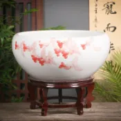 蒙麗百貨 免運 【陶瓷花瓶】可開發票 景德鎮中式手繪陶瓷金魚缸 睡蓮盆 荷花缸 烏龜缸 客廳戶外大水缸 庭院可大量採購 工廠直銷 店長新品推薦 年底鉅惠 6m9811