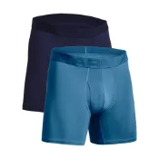 (店+)【UNDER ARMOUR】UNDER ARMOUR內褲 6英吋 2條裝 四角褲 不同色 防異味 排潮面料Tech Mesh 1363623-466