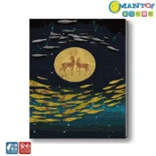 (店+)【Manto】台灣製DIY數字油畫 月吟旋律-2|超取專用大小