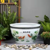 免運 公司貨 可開發票 陶瓷花盆 景德鎮陶瓷 景德鎮陶瓷魚缸錦鯉金魚缸烏龜庭院水缸睡蓮荷花特大號客廳大水缸工廠現貨直銷 售後保障 全館免運 特惠/工廠直銷 店長新品推薦 5s1220