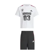 (店+)【adidas 愛迪達】KH0255 adidas休閒運動套裝 舒適百搭透氣親膚短袖 兒童款