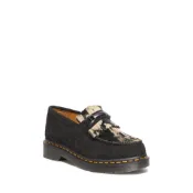 Dr. Martens 馬汀 Adrian Snaffle 絨面革和頭髮黑色樂福鞋女款