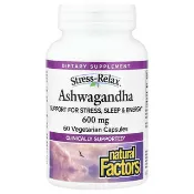 【iHerb】Natural Factors, Stress-Relax®，南非醉茄，600 毫克，60 粒素食膠囊