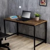 【復古木紋工作桌】120×60cm/附插座/抽屜/辦公桌/電腦桌/書桌/工業風/灰色 ★台灣製造●高屋＜TKY-003＞
