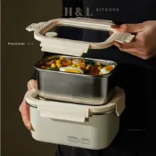 (店+)【H&L 匠心優廚】【可微波｜不鏽鋼保鮮盒】 食品級304不鏽鋼保鮮盒 304不鏽鋼 長方形保鮮盒 防漏 便當盒 不鏽鋼 密封盒 野餐 露營