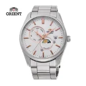ORIENT 東方錶 SUN&MOON系列 日月相錶 鋼帶款 白面 RA-AK0301S - 41.5 mm