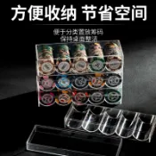 ✅便攜收納盒 透明塑料籌碼架盒子 分類盒棋牌室專用塑料加厚德撲定製 台灣出貨 1223
