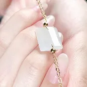 【願‧無事】冰種翡翠無事牌手鍊 14K包金 | 天然緬甸玉翡翠A貨