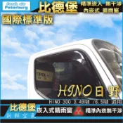 比德堡崁入式晴雨窗【標準款】日野HINO 200/300系列 3.49~8噸貨車 2011年起適用