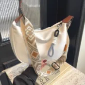 休閒包女款👜高顏值大容量休閒包包女帆布馬鞍包新款百搭休閒單肩斜挎餃子包斜背包側背包女斜背包女斜挎包側背包大容量