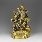 【樸緻精品】關公神像 關聖帝君 義薄雲天 正氣凜然 法像莊嚴 銅製（GA-0405） 