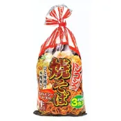(店+)【CHARA 微百貨】日本 高森 日式炒麵 3食入 袋裝 474g 辛香微辣 醬油