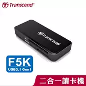 [好買市集] Transcend 創見 RDF5 USB 3.0 雙槽讀卡機 支援SD/MicroSD 黑色 （TS-RDF5K）