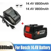 歡樂購物網 適用BOSCH 14.4V電動工具充電電池BAT607G BAT614G 6800/9800mAh