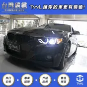TWL台灣碳纖 BMW F30 12-15年 美規 328I 鹵素升級 黑底LED光柱 魚眼 大燈組 現貨安裝 林口旗艦
