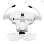 頭戴式帶LED燈放大鏡 眼鏡式多功能放大鏡 USB充電 NO.9892B2C