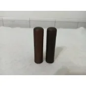 (枂木坊)印尼蘇拉維西黑檀木印章-約.長7.5直徑1.8cm-小細磨.沒上漆.保持原味(印.338)(+)