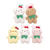(店+)毛絨玩偶鑰匙圈 (動物吊飾 鑰匙圈 小熊 小雞 兔子 毛絨玩偶 鑰匙扣 掛飾 掛件 裝飾 娃娃 公仔 小禮品)