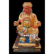 〔金鑫精品佛具〕八吋八按金上色 廣澤尊王 翹腳仔 聖王公 神像佛桌佛聯 佛用品專賣店