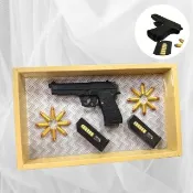 【上芳香業】紙紮用品 紙紮槍 貝瑞塔 M9 手槍(紙紮槍械 紙紮子彈 往生紙紮 棺內 法會 塔位 火化)