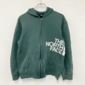 【DOKODEMO】THE NORTH FACE 全拉鍊連帽衫/衛衣，綠色，L 碼（古著）