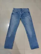 日本製 Levi's 502 Taper Made & Crafted LMC 大E 白耳布邊 水洗 貓鬚 丹寧 牛仔褲