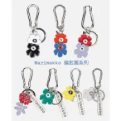 〈在途〉北歐芬蘭 Marimekko  經典紅色/黑色罌粟花/MARILOGO 金屬鑰匙圈 鑰匙扣19.5x4cm