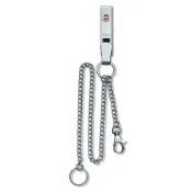(店+)【VICTORINOX 瑞士維氏】不鏽鋼長短鍊鑰匙圈 (41860)