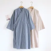 𓆩♡𓆪 𝑤𝑖𝑠ℎ | 日式男浴袍日系和服汗蒸衣男士大尺碼和服睡袍春秋夏薄款睡衣抽繩浴袍 甚平和服長袍