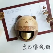【好聲音樂器】招財貓門鈴【臺灣 🇹🇼】多巴胺風鈴 實木門鈴 開門提醒 風鈴 鈴鐺 進門裝飾 掛飾 禮物 裝飾 門飾