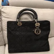 Dior 戴妃七格 帆布尼龍戴妃包