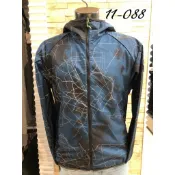 高雄凡賽斯歐洲精品 HUGO BOSS BOSS 滿版紋路圖騰 袖子立體橡皮LOGO 藍色 白色風衣外套 機能外套 外套