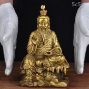 純銅太上老君神像三清祖神像元始天尊仙供奉教祖師銅像擺