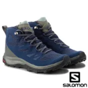 Marc jacobs旗艦店 【SALOMON 法國】男 OUTline Mid GTX 中筒登山鞋『古藍/灰綠/灰綠』404764