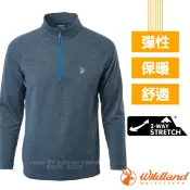 RV城市【荒野 WildLand】男 款雲杉緹花彈性耐磨保暖排汗衣 刷毛保暖衣 機能衫 休閒衫 中層衣_0A62616
