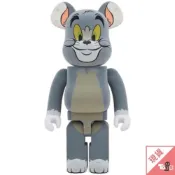 (店+)【BE@RBRICK】（現貨）BE@RBRICK 庫柏力克熊 TOMフロッキー  湯姆貓 植絨款 Ver. 1000％ 大娃 潮玩 玩具有毒
