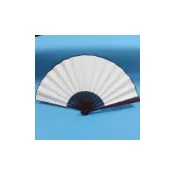 (店+)大紅棕竹骨空白宣紙扇 雙面空白扇子 長33cm(標準型)/一支入  宣紙扇子 5527