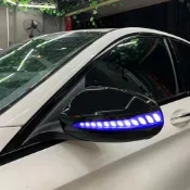 寓偉 梅賽德斯 · 奔馳 W205 W213 W222 X253 Glc Amg C E S 系列動態轉向水燈提醒燈後視鏡