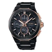 大高雄鐘錶城 seiko SK037 精工錶 Astron 5X83-0AD0SD(SSH158J1)100週年限量款 太陽能GPS鈦金屬腕錶 黑x玫瑰金 43.4mm｜樂天領券現折★全館特惠中★指定刷卡回饋10%