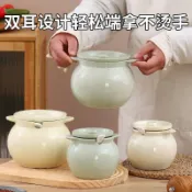 🌸好貨優選🌸日式大容量豬油罐 油壺 油罐 醬料罐 衚椒鹽罐 陶瓷罐 耐高溫 儲油罐子 辣椒油罐 帶蓋帶勺 廚房用品
