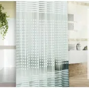 巴芙洛家居生活館 浴簾 海之巔防水防潮抗汙EVA加厚浴簾 180x200cm(簡愛) 門簾 衛浴 浴室 沖澡 洗澡 隔間 窗簾