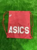 棒球世界ASICS 亞瑟士 束口袋特價 紅色