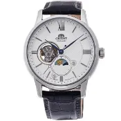 大高雄鐘錶城 Orient 東方錶 (RA-AS0011S) SUN&MOON系列 半露空日月相錶 / 黑面 42mm｜樂天領券現折★全館特惠中★指定刷卡回饋10%