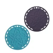 【Le Creuset】耐熱矽膠法式隔熱墊(二色任選)