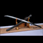 廠家批發[龍泉劍莊]刀劍 包皮雙槽錳鋼紋鋼 中式傳統繡春刀一體長刀