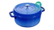 【易油網】Staub 圓形鑄鐵鍋 24cm 3.8L皇冠藍 琺瑯鍋 搪瓷 #24cm #40500-242