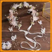 *免運* 手工 新娘頭飾花環頭飾花仙子彩紗鮮花頭飾仙女美造型 結婚 飾品熱銷品 花圈 花環 裝飾 禮物 優選好物